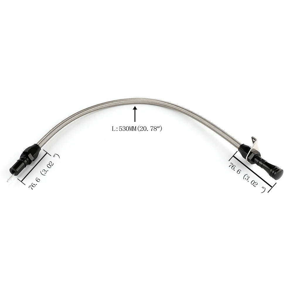 530 MM Flexible Stainless Transmission Dipstick For GM Chevy TH-400 TH-350 Turbo SBC BBC 350 400 Tuck's Performance