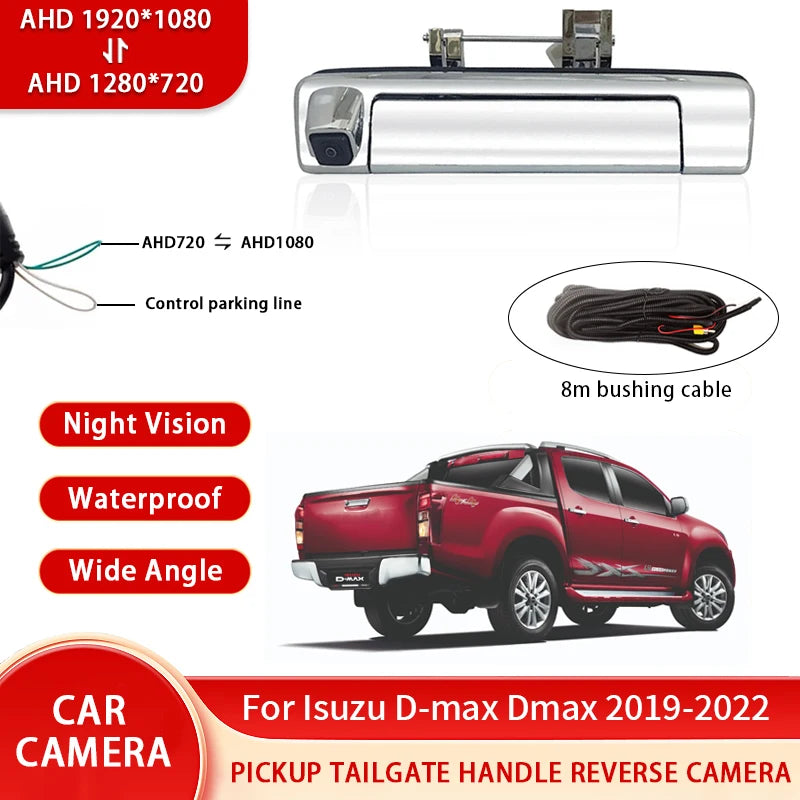 Reverse camera built into D-MAX tailgate handle, fitted view