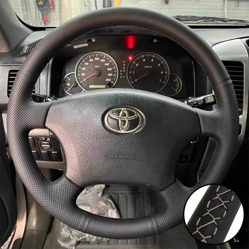 DIY Car Steering Wheel Cover Microfiber Leather For Toyota Land Cruiser Prado 120  4Runner Hilux Tuck's Performance