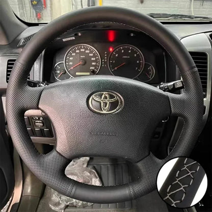 DIY Car Steering Wheel Cover Microfiber Leather For Toyota Land Cruiser Prado 120  4Runner Hilux Tuck's Performance