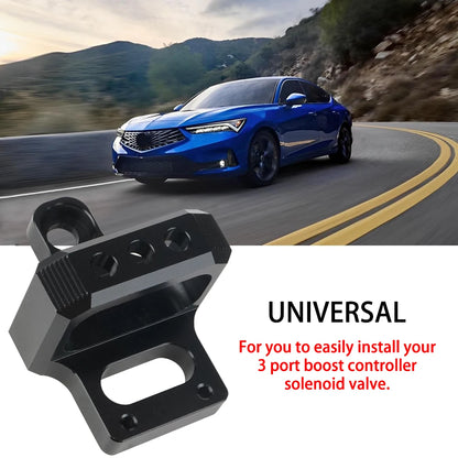 Universal Solenoid Valve Mount Holder Bracket 3 Port for Mac AEM Boost Controller For 94-01 Acura Integra For 92-95 Honda Civic Tuck's Performance