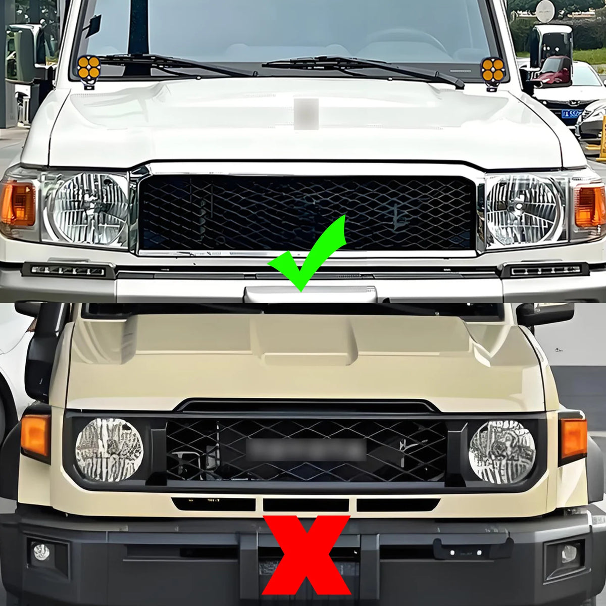 Fits pre-2024 LandCruiser 70 Series front, not the 2024 facelift