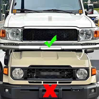 Fits pre-2024 LandCruiser 70 Series front, not the 2024 facelift