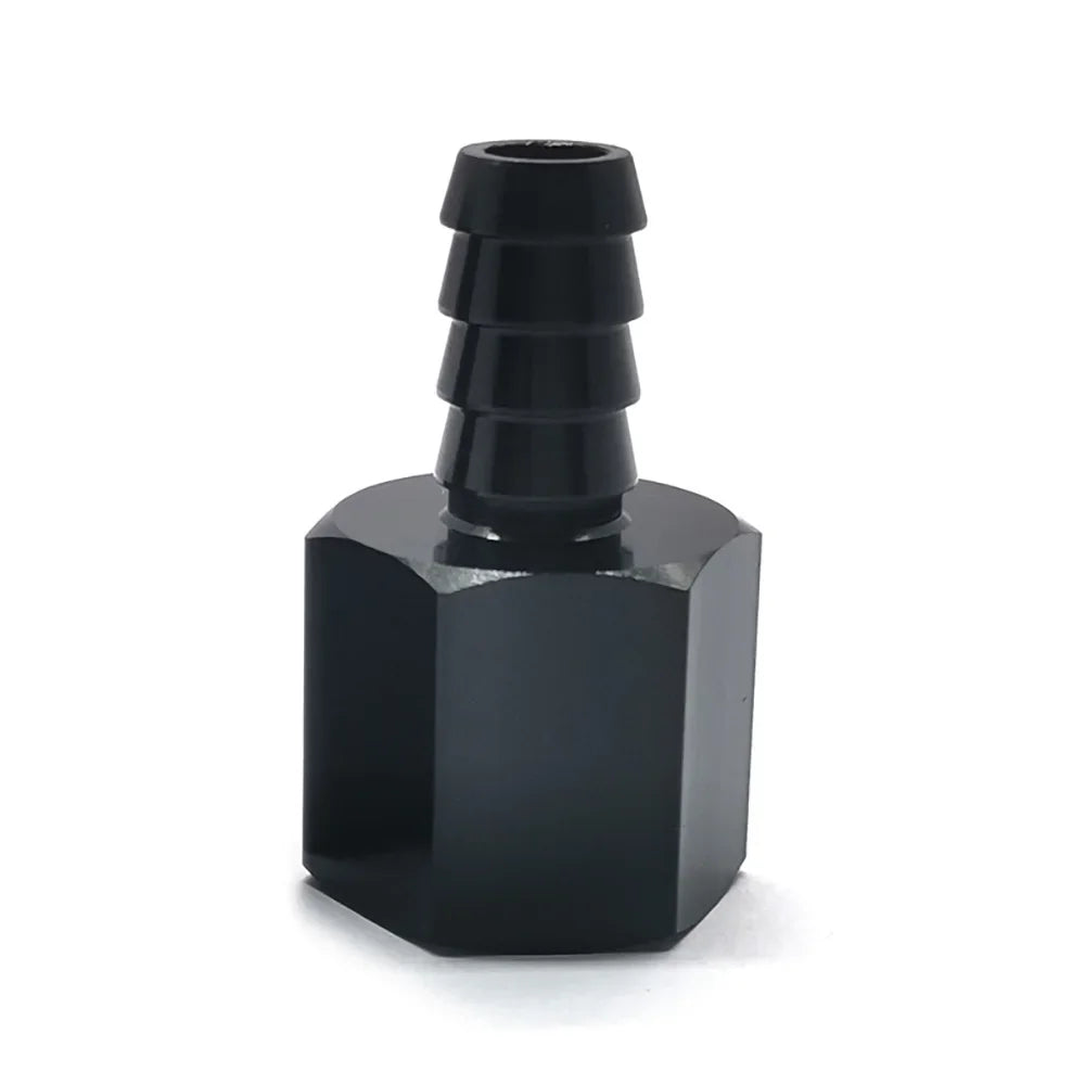 Black Straight Aluminum AN6 AN8 AN10 Female Flare to 3/8 1/2 Barb Push Hose Barb Fitting Adapter Oil Cooler Adapter Tuck's Performance