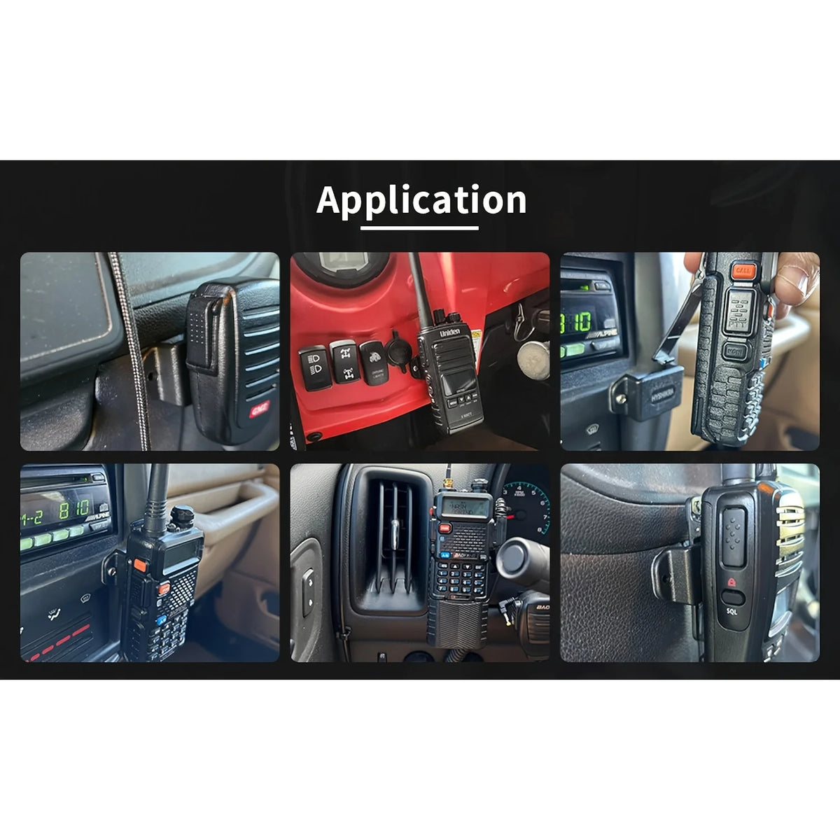 Radio holder fitted in different car and truck interiors