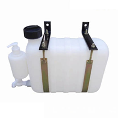 9L fresh water tank with tap and soap dispenser - front view