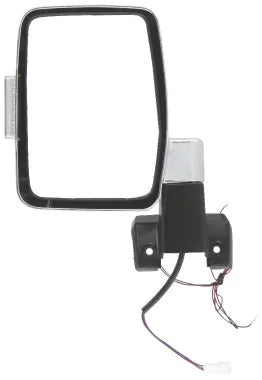 Chrome door mirror rear view with electric plug