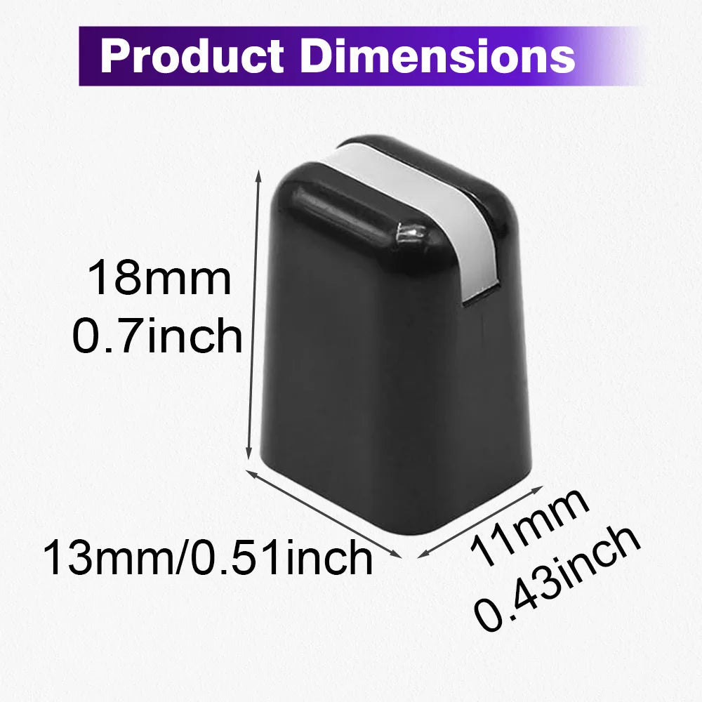 Heater slider knob dimensions approx 18 mm high