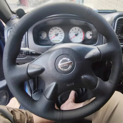 customized DIY Full coverage Steering Wheel Cover Accessorie for Nissan navara d22 1999 2000 2001 Almera N16 X-Trail Samsung SM3 Tuck's Performance