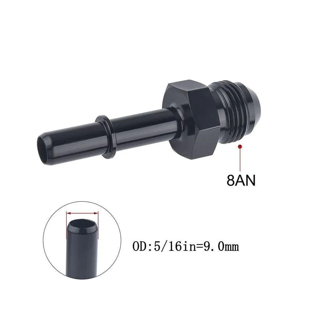 1PC Aluminum 6AN 8AN Male To 3/8" 5/16" Quick Disconnect Male Push On EFI Fitting Adapter Quick Connect Tuck's Performance