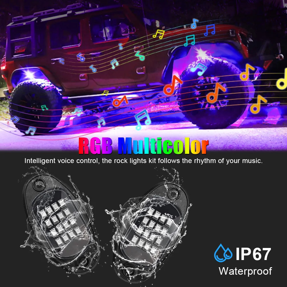 Bluetooth RGB LED Rock Light Kit product image 2