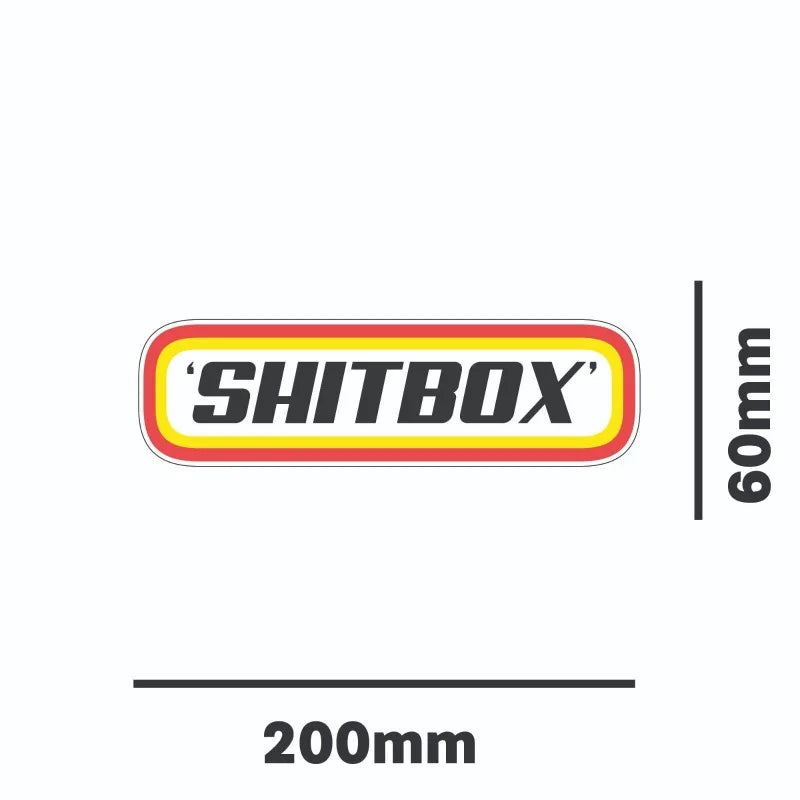 Shitbox 4x4 window sticker - size 200 x 60 mm