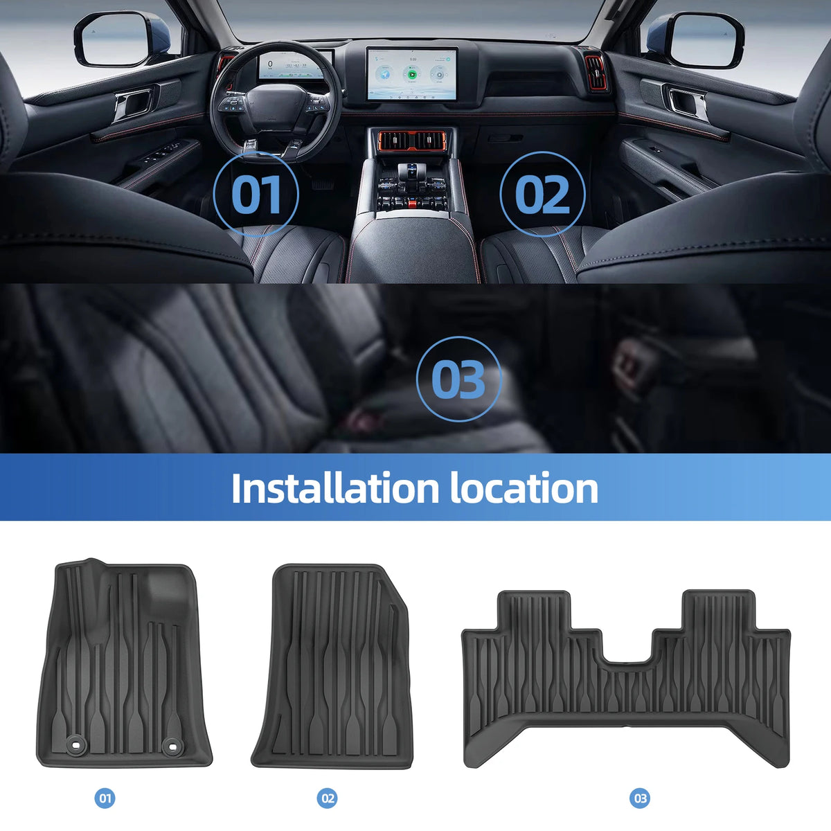 Shark 6 TPE floor mats RHD