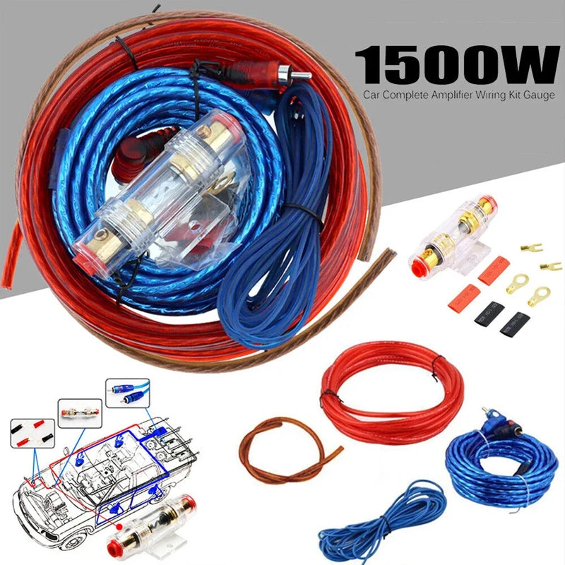 1500W 10GA Car Amplifier Wiring Kit with 60A Fuse - product image 3