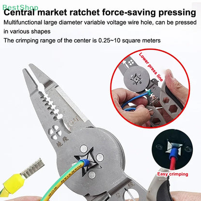 Multi-Function Wire Stripper & Crimping Pliers - product image 1