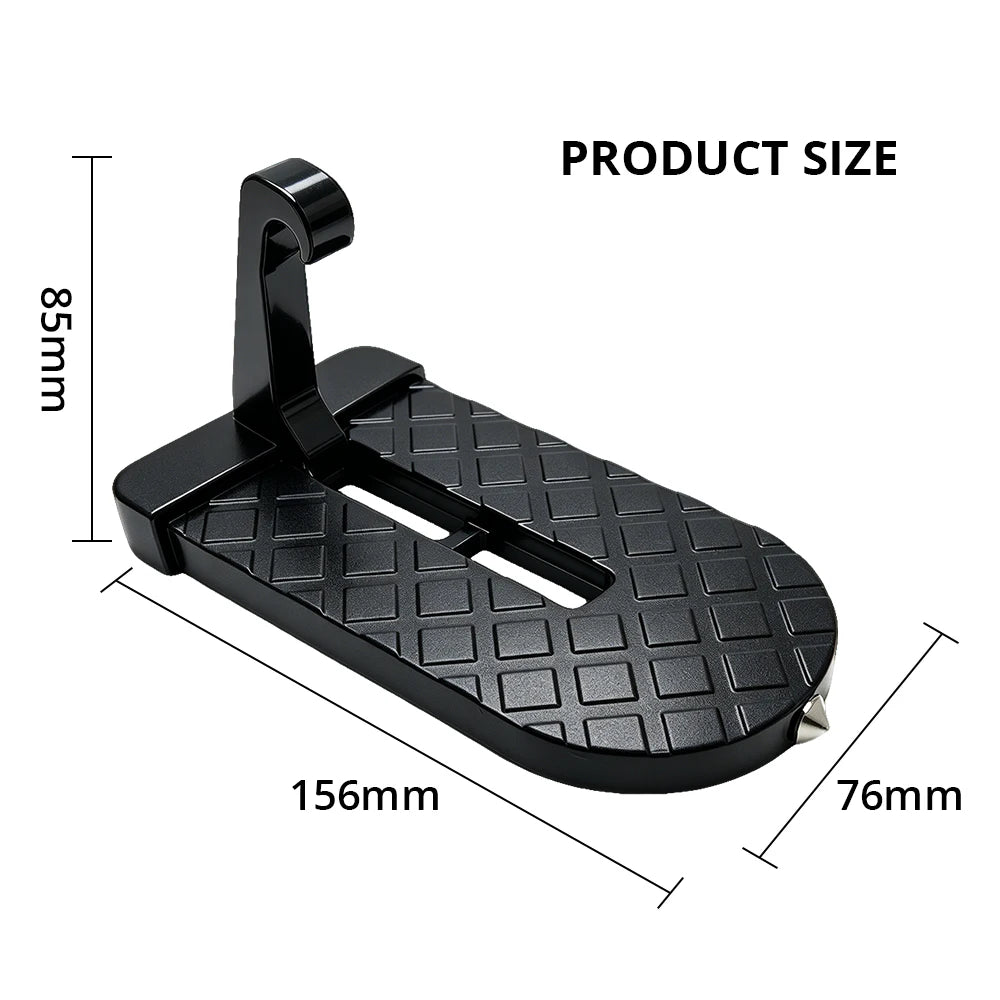 Door latch step dimensions 156 mm by 76 mm, 85 mm hook