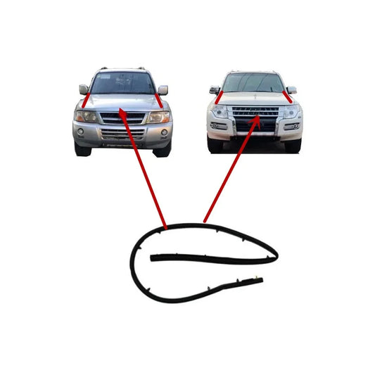 Pajero bonnet side rubber seal