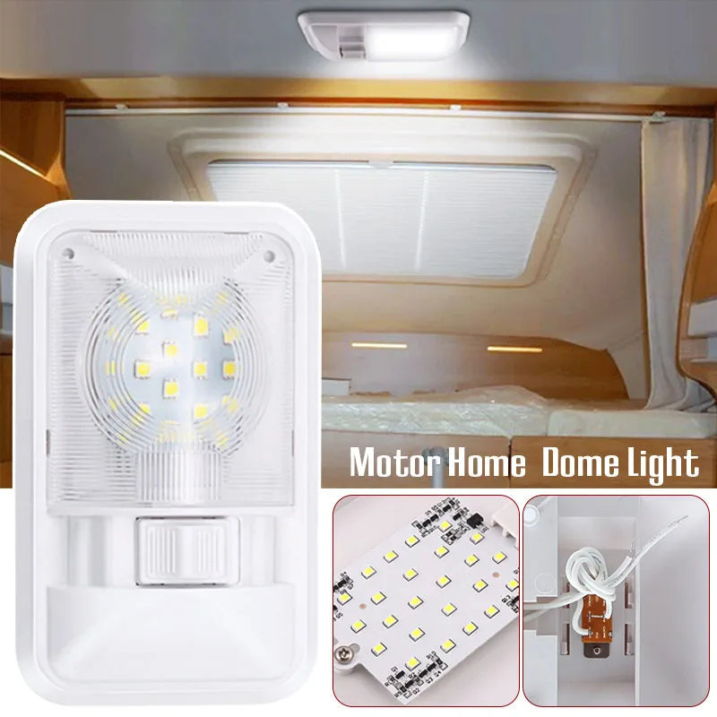 12V/24V LED dome light - single, in a motorhome