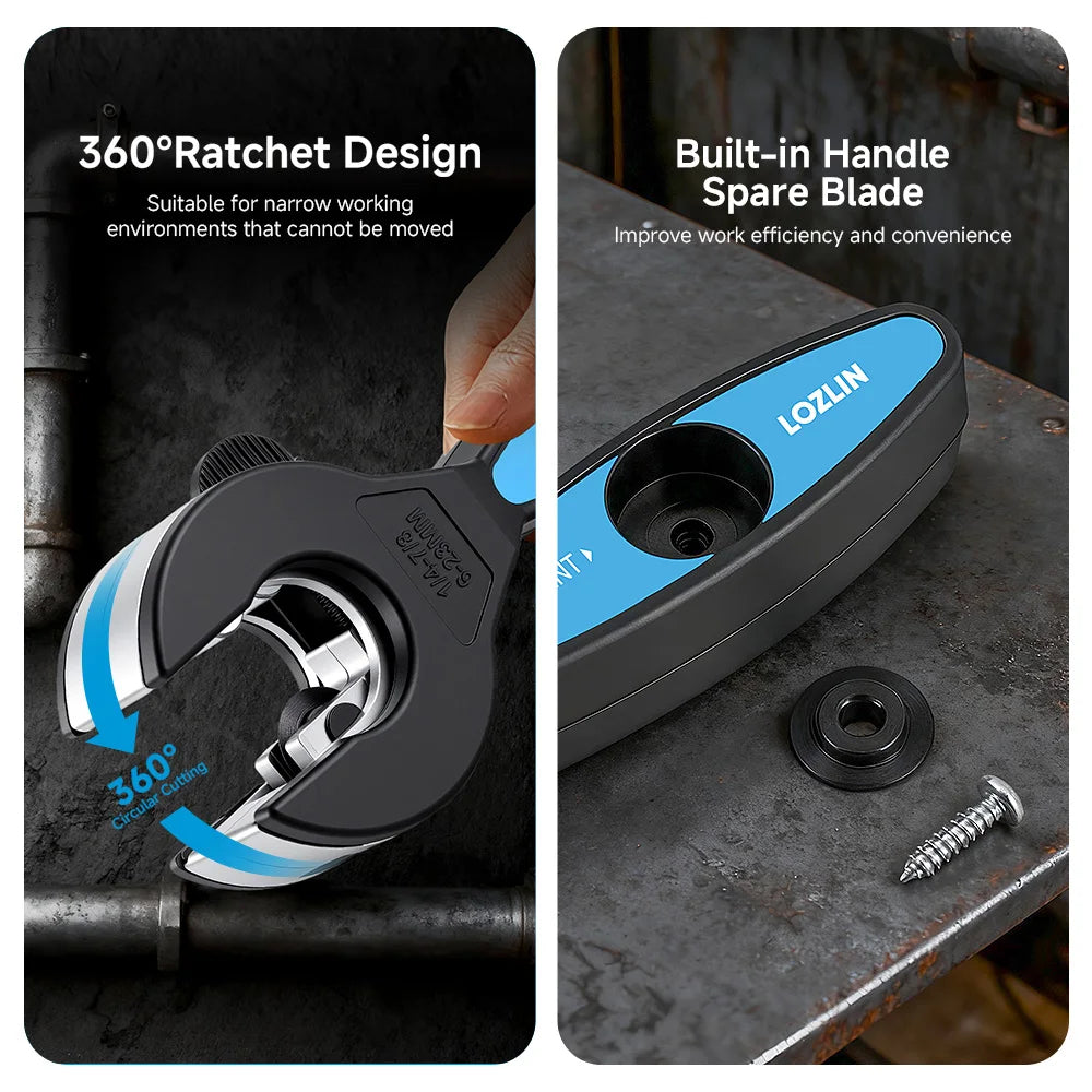 Professional Ratcheting Pipe Cutter 6-23mm Universal for Stainless Steel Copper Aluminium Tube Hose Tubing Hand Cutting Scissors Tuck's Performance