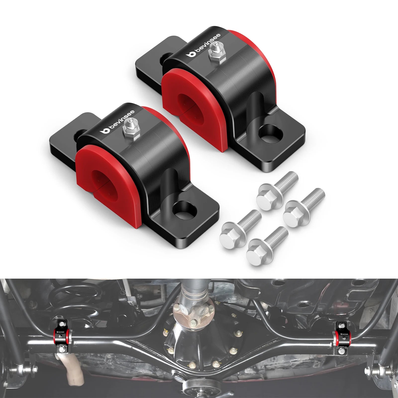 Sway bar bush bracket mounting detail