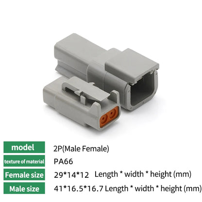 10/50/100 Sets Deutsch DTM/DT/DTP/DTF Automobile Connector Plug&Socket Male&Female Terminal DTM04-2/3/4/6/8/12 DTM06-2/3/4/6/8S Tuck's Performance