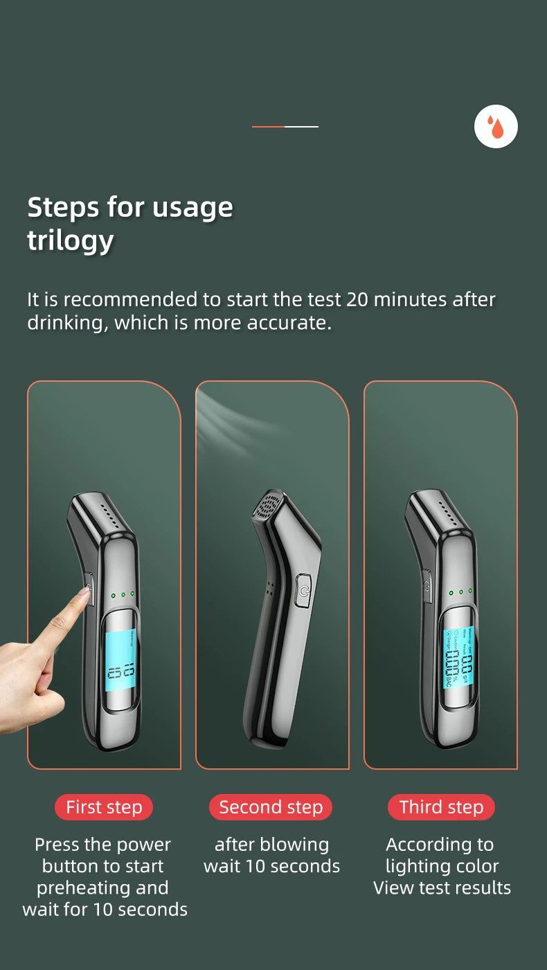 Portable Digital Breath Alcohol Tester with LCD Display - product image 17