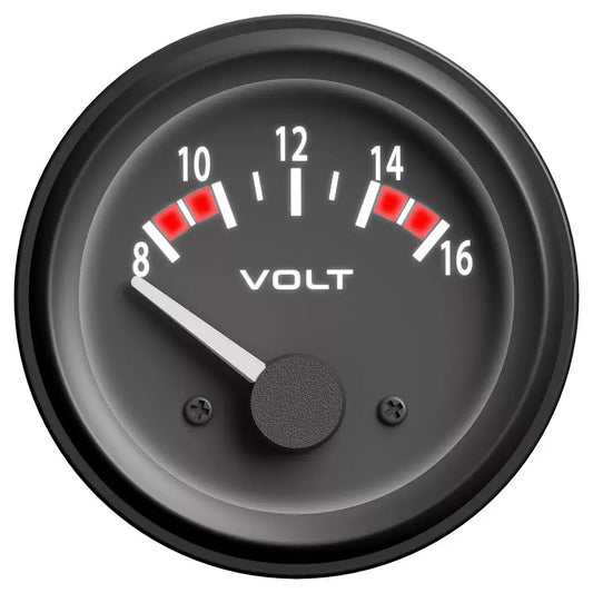 SAAS Volt Gauge – 8V to 16V, Black Dial, Autoline Series | SG72250 Tuck's Performance