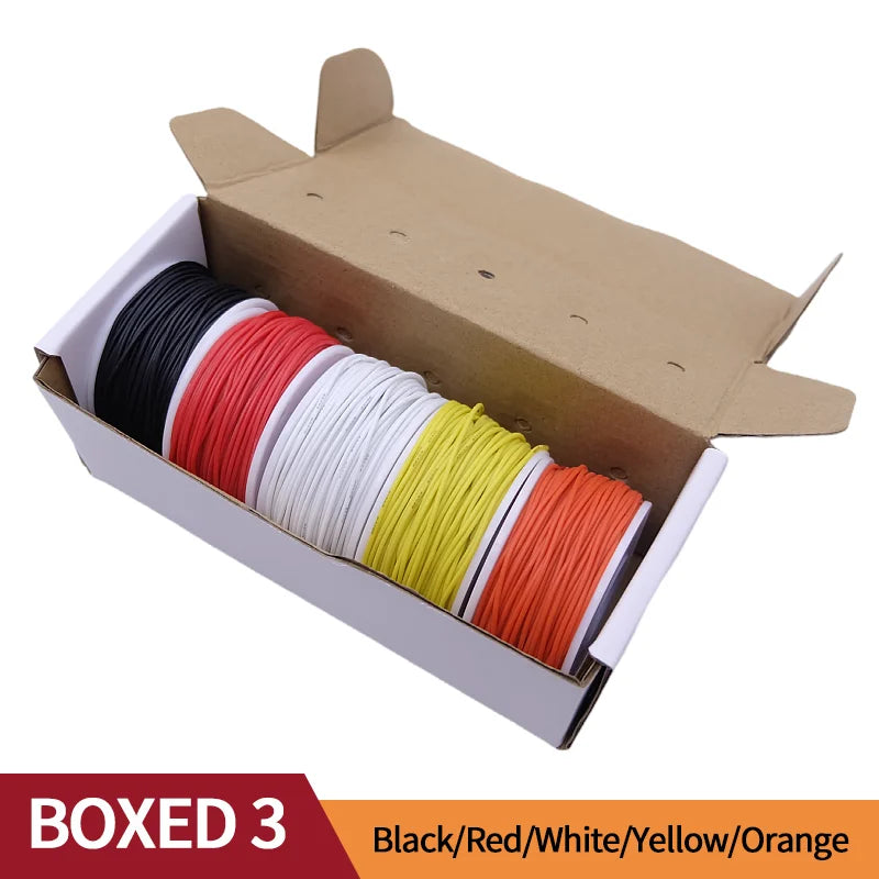 5 Colour Tinned Copper Silicone Wire Kit – 20AWG to 30AWG - product image 21