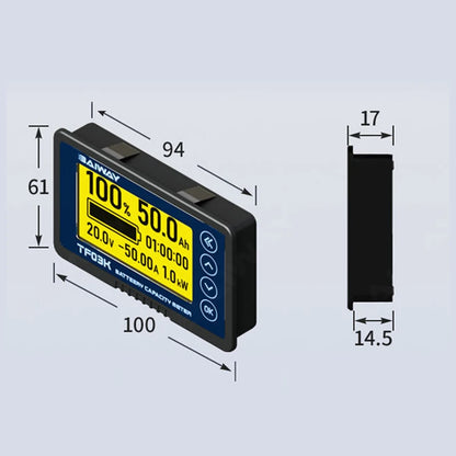 DC 8V-120V Coulomb Counter Battery Capacity Monitor image 5
