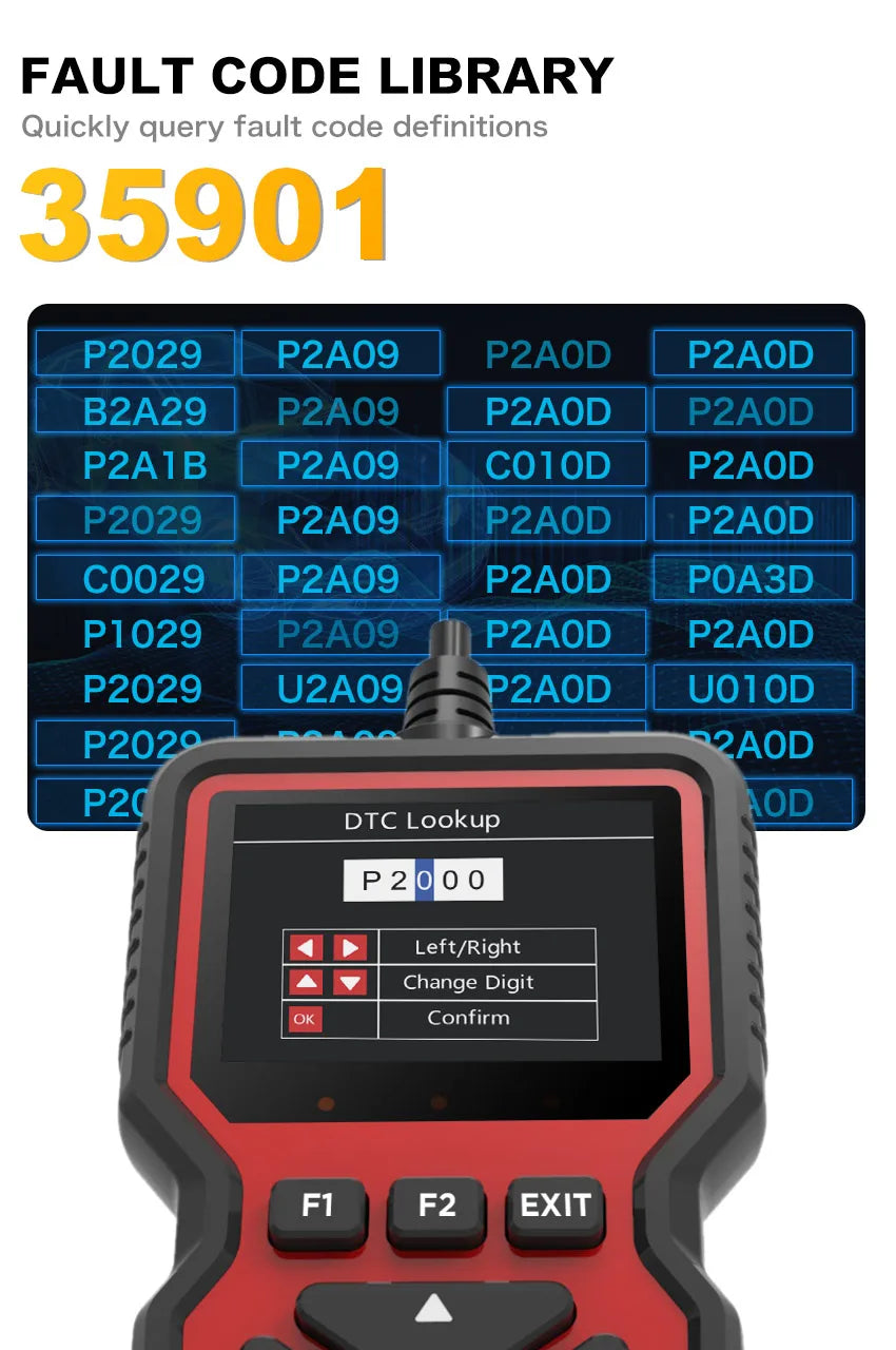 V519 OBD2 Diagnostic Scanner & Voltage Tester - product image 14