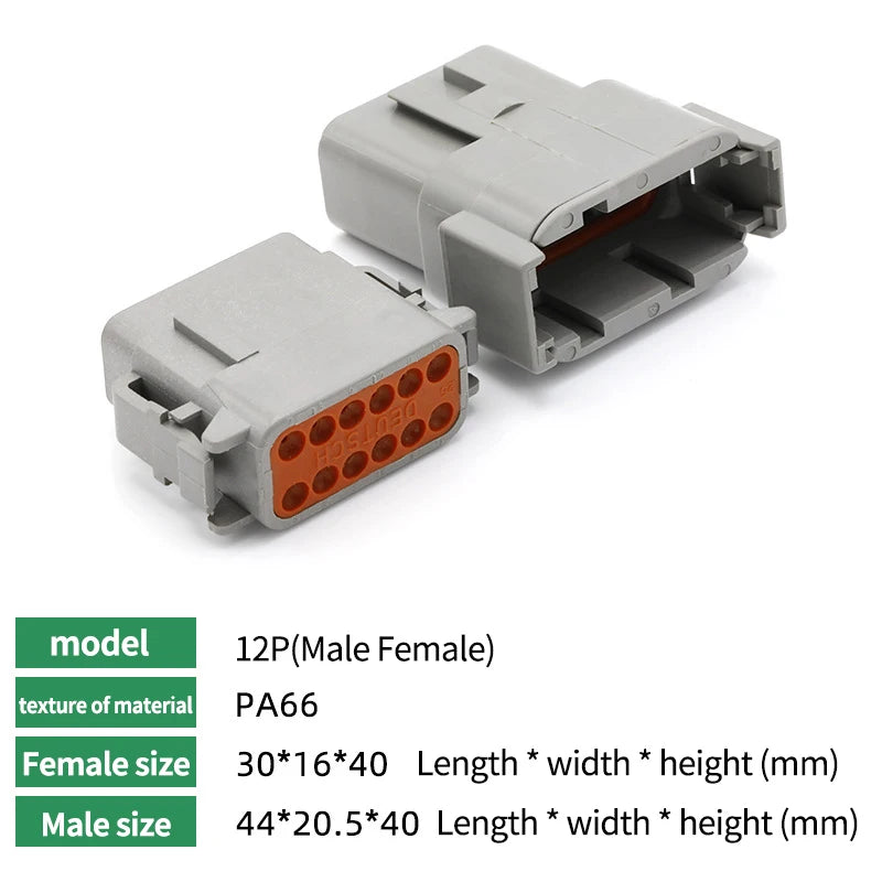 10/50/100 Sets Deutsch DTM/DT/DTP/DTF Automobile Connector Plug&Socket Male&Female Terminal DTM04-2/3/4/6/8/12 DTM06-2/3/4/6/8S Tuck's Performance