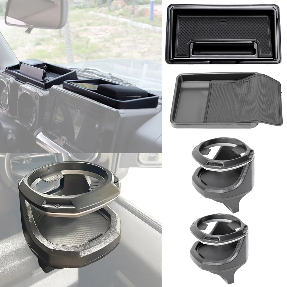 Car Center Console Dashboard Organizer Water Drink Cup Holder Stand for Suzuki Jimny JB64 JB74 2019-2026 Interior Accessories Tuck's Performance