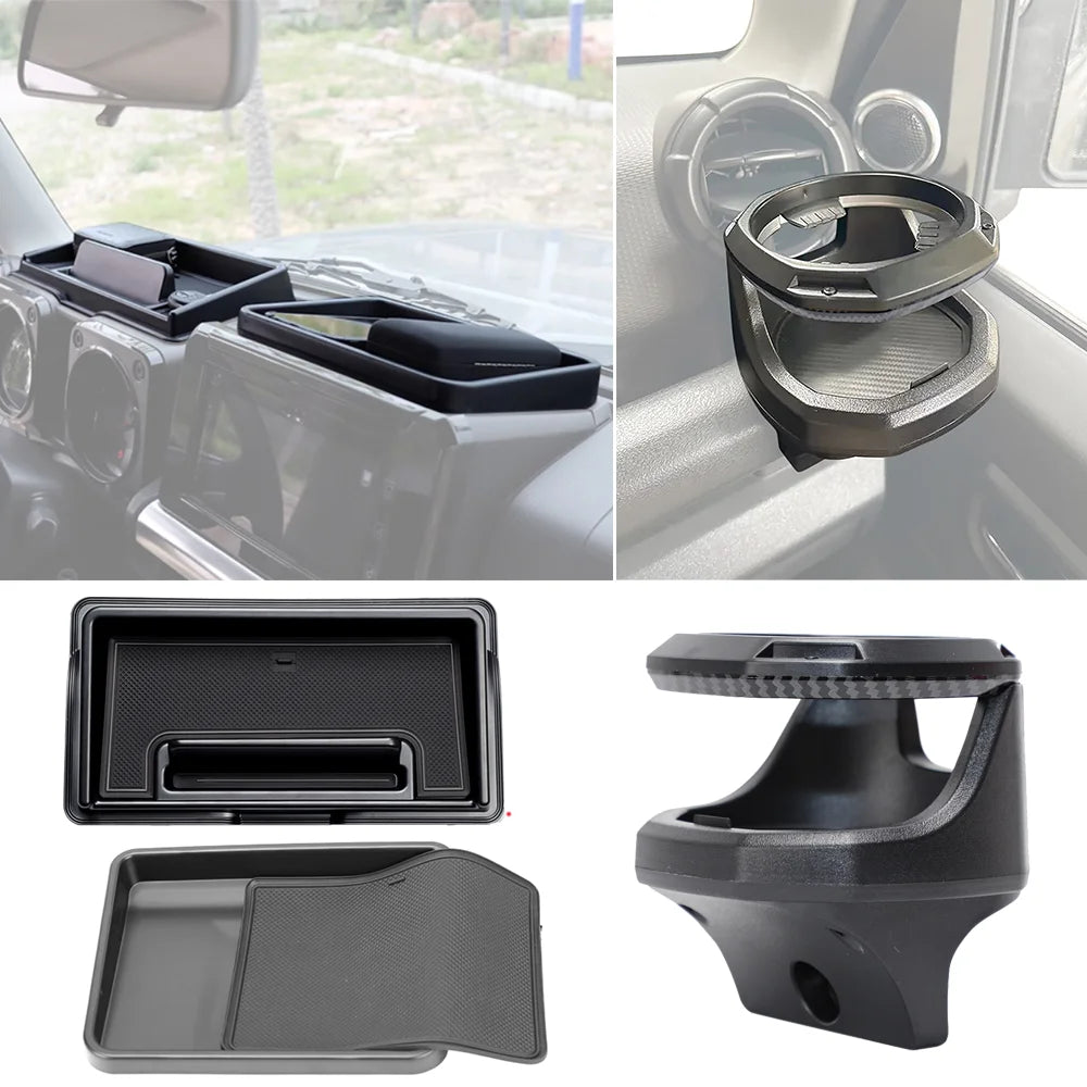 Car Center Console Dashboard Organizer Water Drink Cup Holder Stand for Suzuki Jimny JB64 JB74 2019-2026 Interior Accessories Tuck's Performance