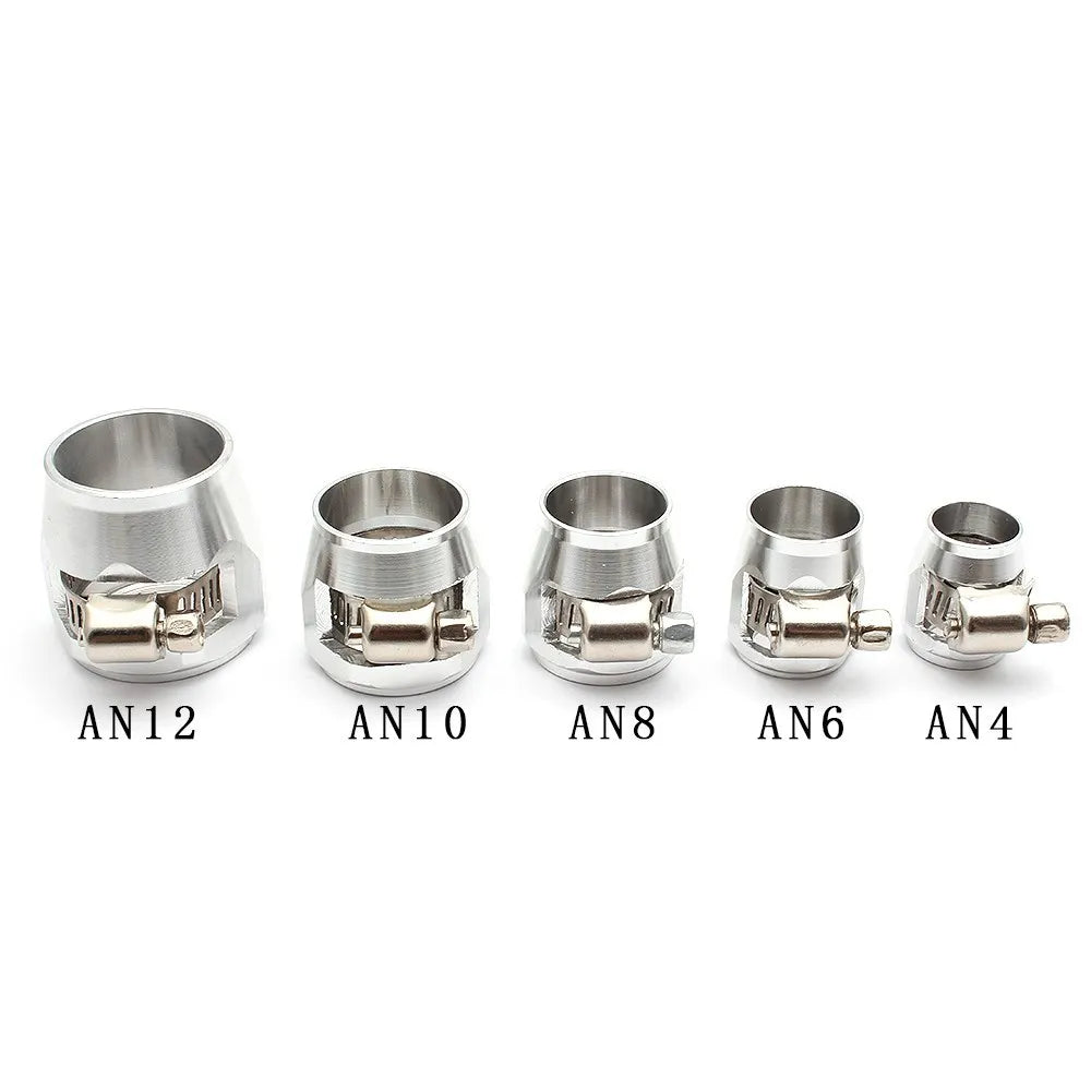 Fuel Line Hose Finisher AN4/AN6/AN8/AN10/AN12 Clamp Finisher Aluminum Car Modification Accessories Tuck's Performance