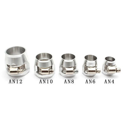 Fuel Line Hose Finisher AN4/AN6/AN8/AN10/AN12 Clamp Finisher Aluminum Car Modification Accessories Tuck's Performance