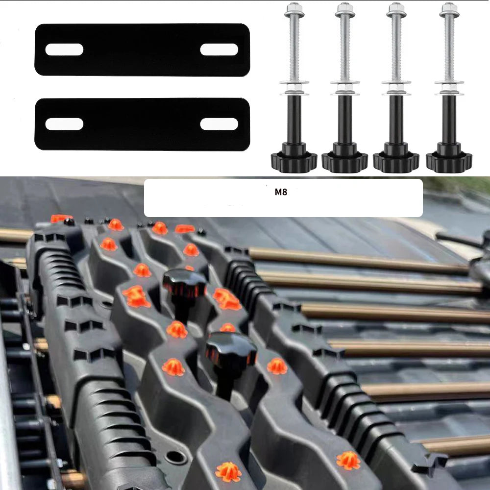 Recovery board mounting pin kit with 4 pins and 2 base plates
