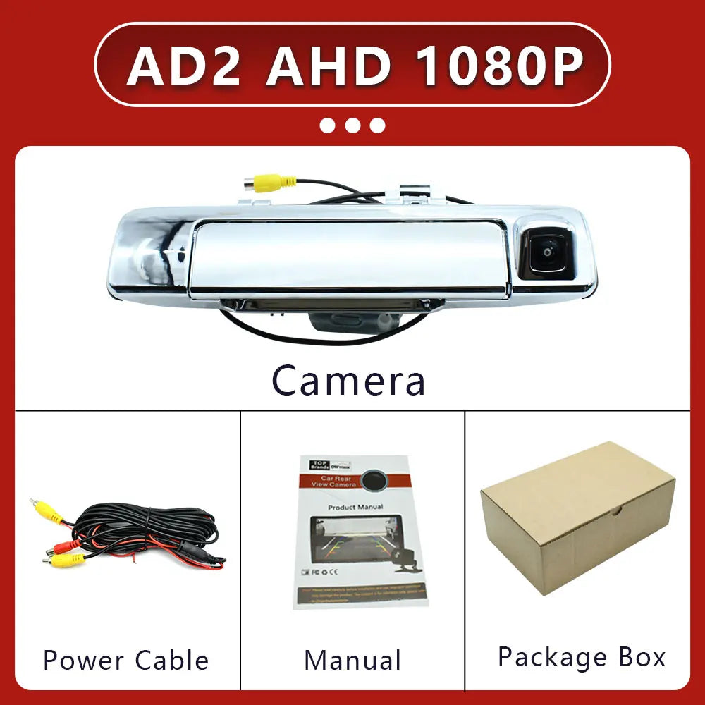 D-MAX tailgate handle camera fitted, rear view with video lead