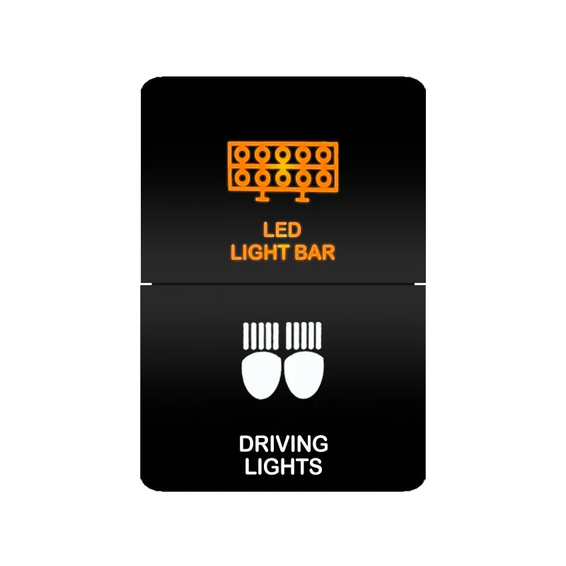 Car Push Switch Dual ON OFF Button Led Bar Roof Lights Fog Spot Driving Lights Button For Toyota 4Runner Hilux RAV4 Prado Camry Tuck's Performance