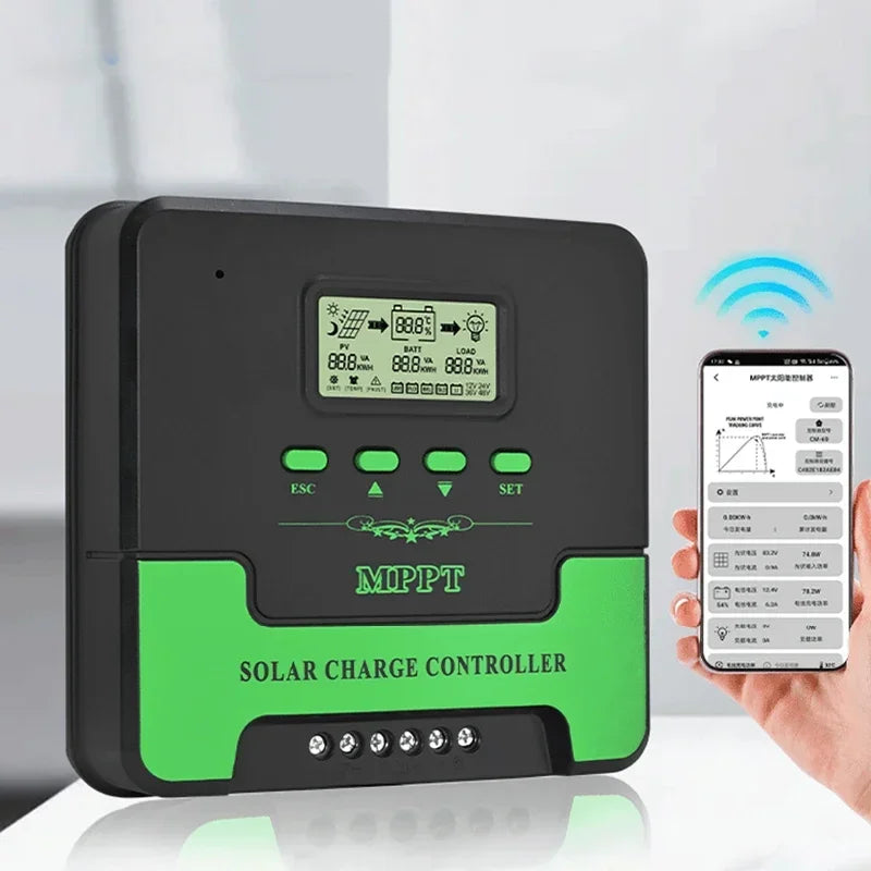 MPPT Solar Charge Controller 10A-60A - WiFi, 12V/24V Tucks Performance