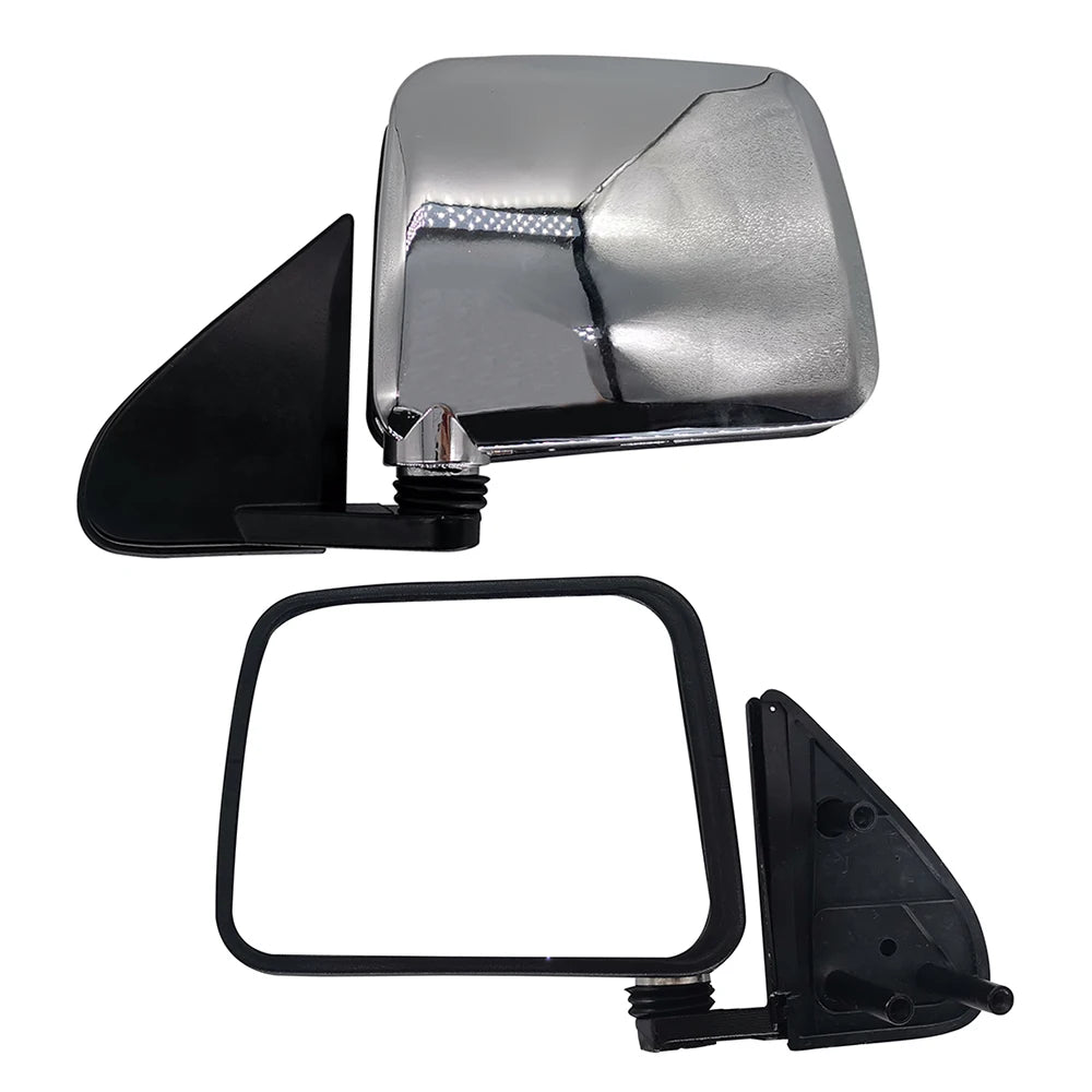 Applicatable To Nissan D21 Hardbody 4*4 1990 Auto Car Door Rear View Mirror Black/Chrome Tuck's Performance