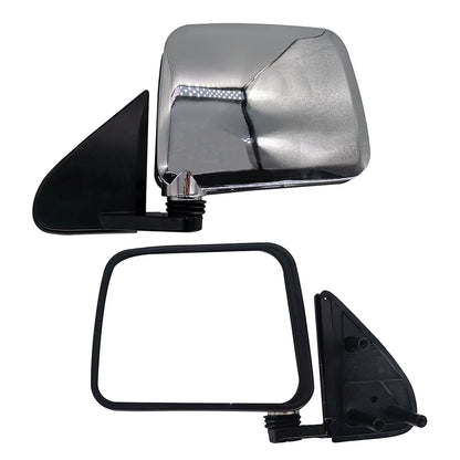 Applicatable To Nissan D21 Hardbody 4*4 1990 Auto Car Door Rear View Mirror Black/Chrome Tuck's Performance