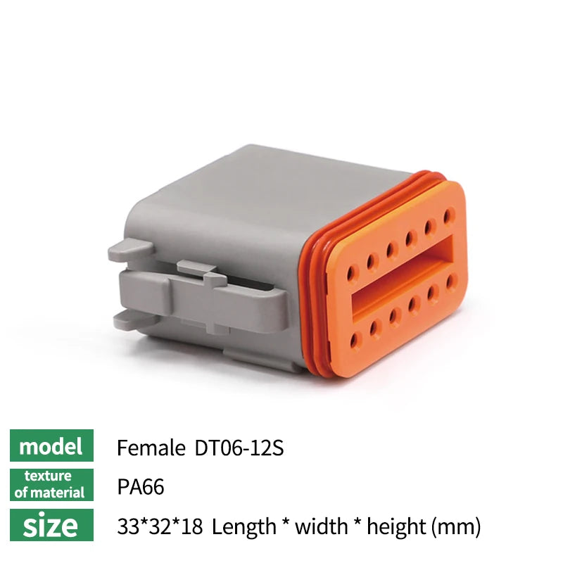 10/50/100 Sets Deutsch DTM/DT/DTP/DTF Automobile Connector Plug&Socket Male&Female Terminal DTM04-2/3/4/6/8/12 DTM06-2/3/4/6/8S Tuck's Performance