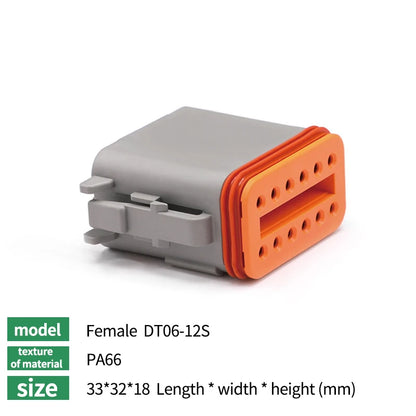 10/50/100 Sets Deutsch DTM/DT/DTP/DTF Automobile Connector Plug&Socket Male&Female Terminal DTM04-2/3/4/6/8/12 DTM06-2/3/4/6/8S Tuck's Performance