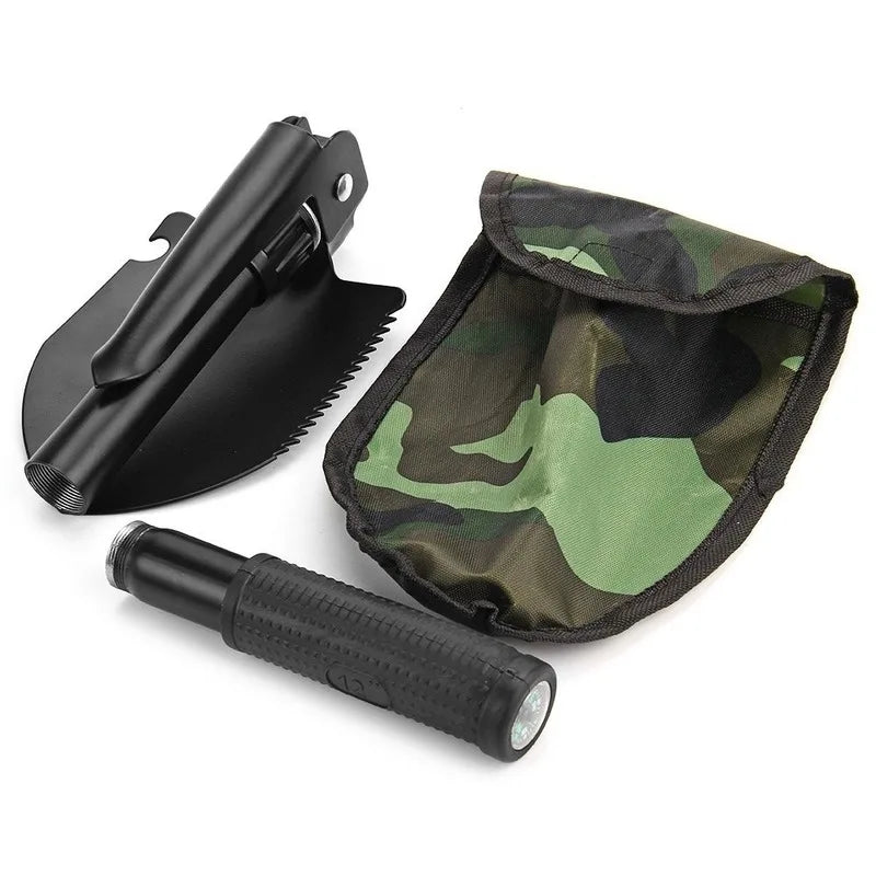 Foldable Shovel with Compass Multi Purpose for Camping Hiking Backpacking Gardening Hiking Accessories Tuck's Performance