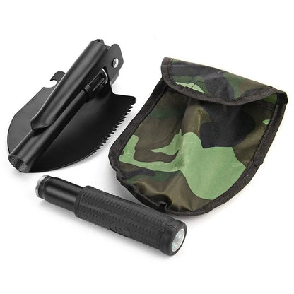 Foldable Shovel with Compass Multi Purpose for Camping Hiking Backpacking Gardening Hiking Accessories Tuck's Performance