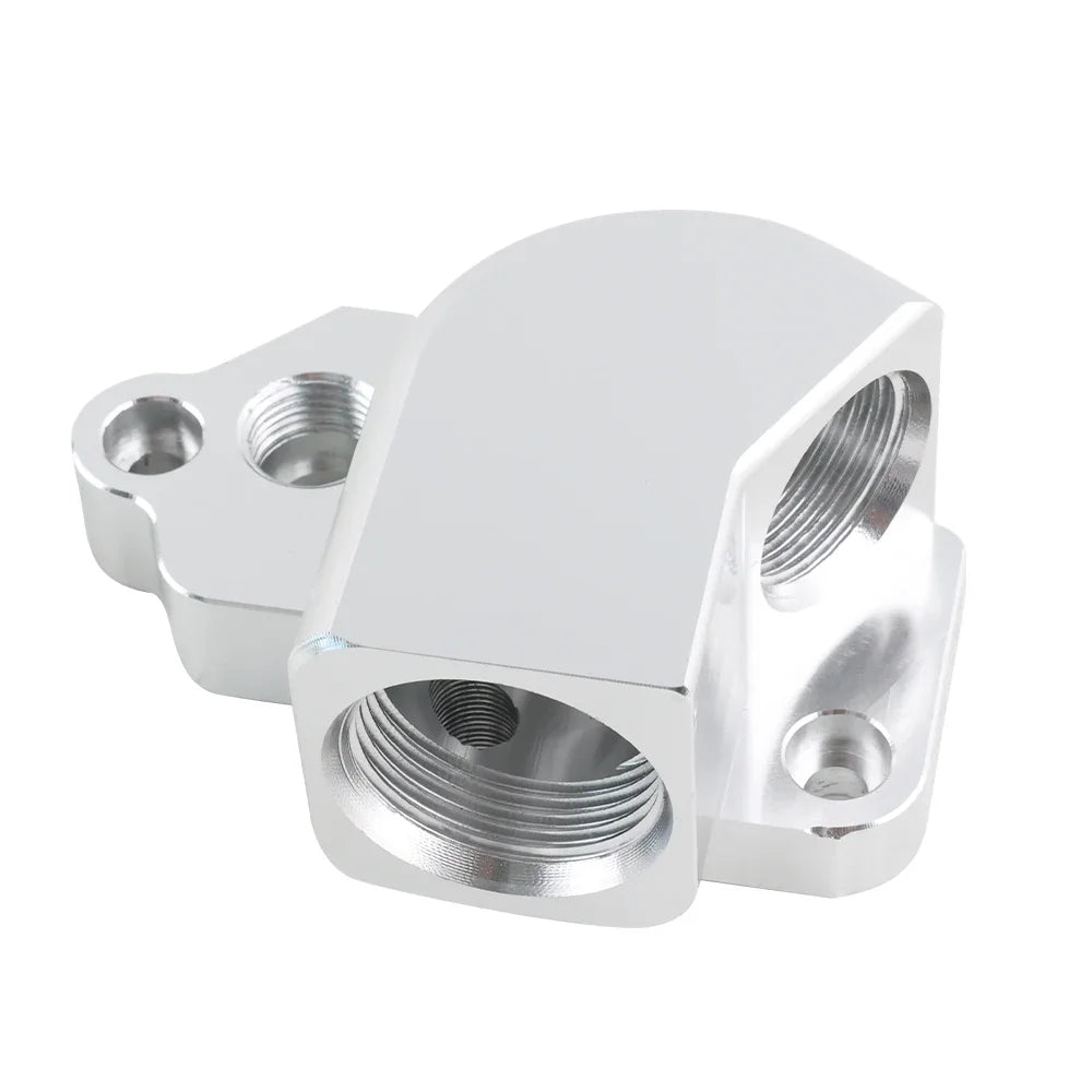 Aluminum K Series Silver Upper Coolant Housing W/ Filler & 1.25" Hose Fitting For Honda K20A/2/3 K20Z1/K24A1 Tuck's Performance