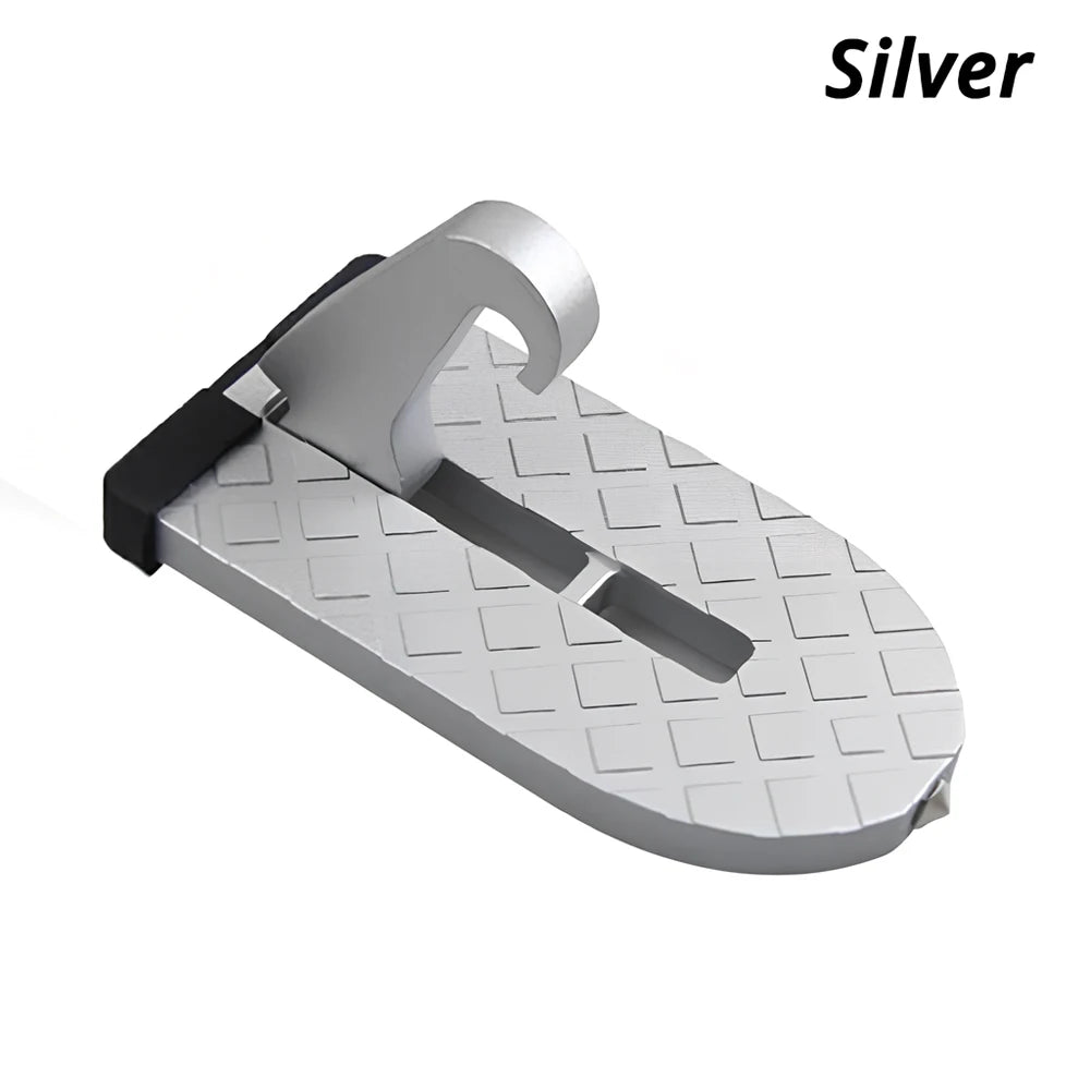 Silver folding door latch step