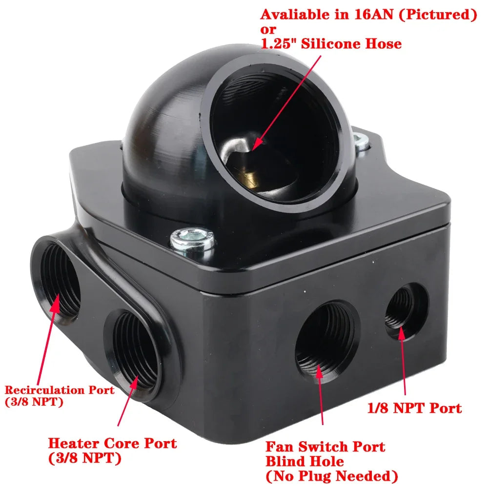 Racing  ACCESSORIES  Swivel Neck Thermostat Housing V2 For Honda K-Series K20 K24 Engines Radiator Hose K Swap Tuck's Performance