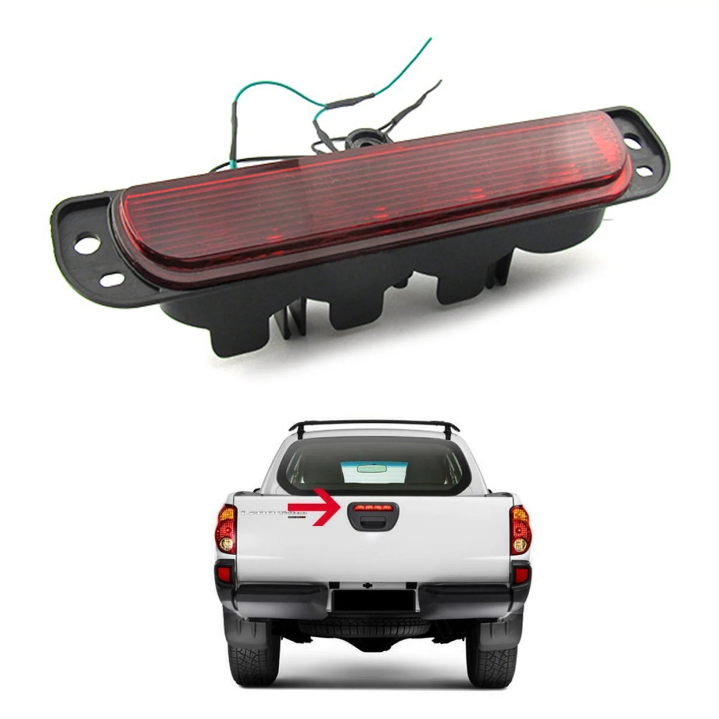 High Mounted Stop Lamp Assy for -Mitsubishi Pickup L200 Triton KB4T KA4T 2005-2015 Rear Third Brake Light 8334A059 Tuck's Performance