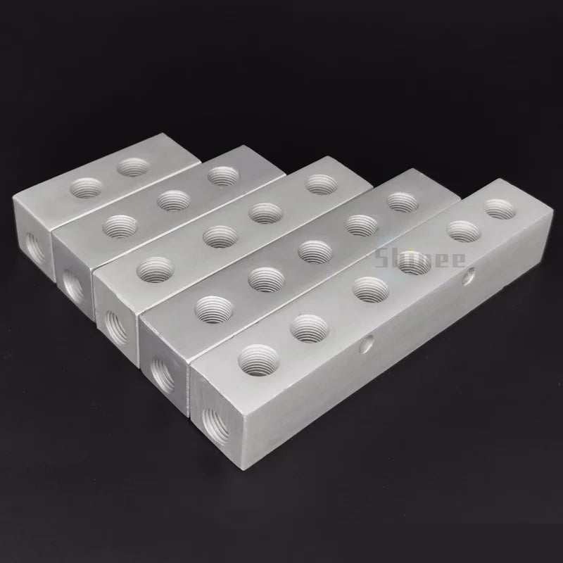 Aluminium Splitter 1/8" 1/2" BSP Internal Thread Port 2 3 4 5 6 7 8 9 10 Way 1/4 Pneumatic Air Manifold Distributor Connector Tuck's Performance